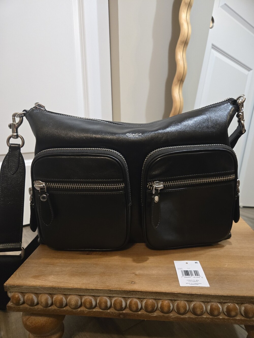 Coach Domino File Bag CDU91 Black Glazed Leather – Rare Sold Out